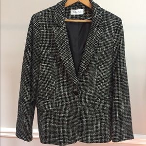 Calvin Klein, Black/White Blazer, Size 10